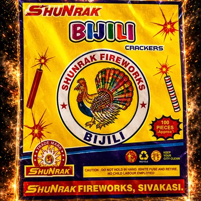 100 PCS GOLD BIJALI MOTI THELI